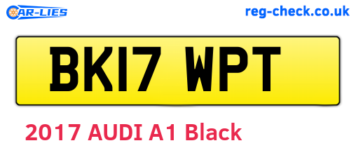 BK17WPT are the vehicle registration plates.