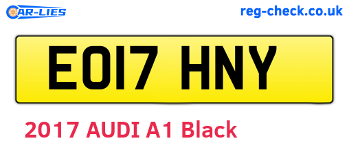 EO17HNY are the vehicle registration plates.