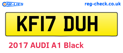 KF17DUH are the vehicle registration plates.