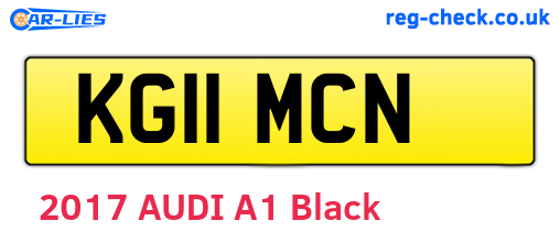 KG11MCN are the vehicle registration plates.