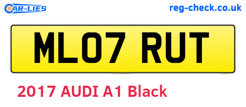 ML07RUT are the vehicle registration plates.
