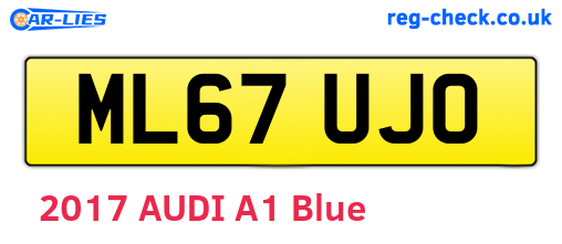 ML67UJO are the vehicle registration plates.