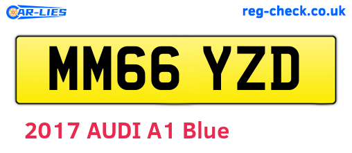 MM66YZD are the vehicle registration plates.