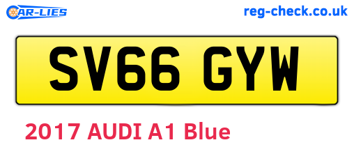 SV66GYW are the vehicle registration plates.