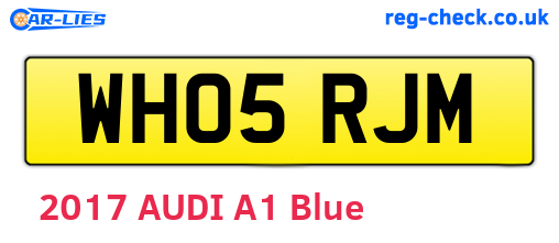 WH05RJM are the vehicle registration plates.
