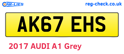 AK67EHS are the vehicle registration plates.