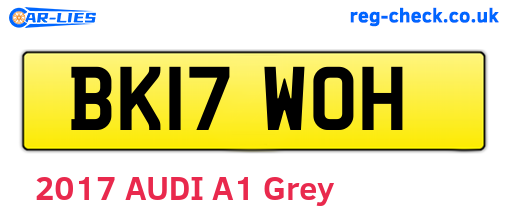 BK17WOH are the vehicle registration plates.