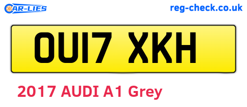 OU17XKH are the vehicle registration plates.