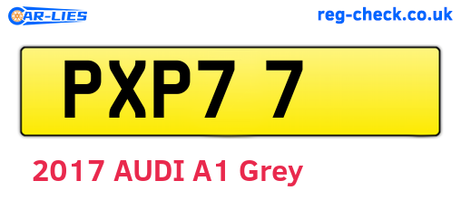 PXP77 are the vehicle registration plates.