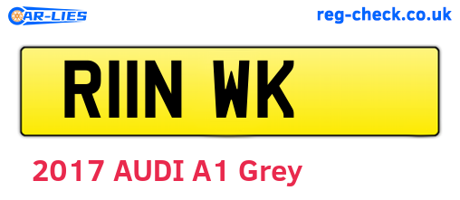 R11NWK are the vehicle registration plates.
