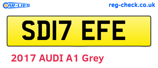 SD17EFE are the vehicle registration plates.