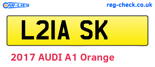 L21ASK are the vehicle registration plates.