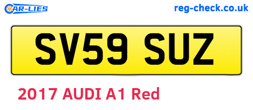 SV59SUZ are the vehicle registration plates.