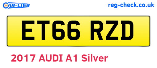 ET66RZD are the vehicle registration plates.
