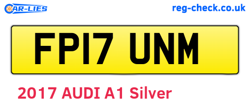 FP17UNM are the vehicle registration plates.