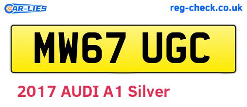 MW67UGC are the vehicle registration plates.