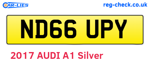 ND66UPY are the vehicle registration plates.