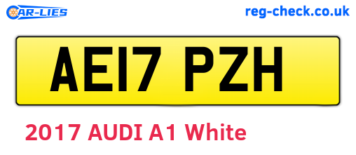 AE17PZH are the vehicle registration plates.