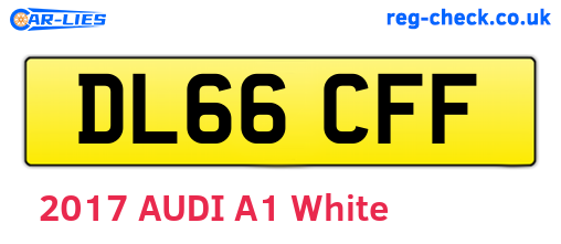 DL66CFF are the vehicle registration plates.