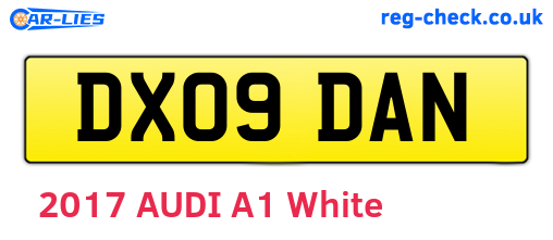 DX09DAN are the vehicle registration plates.