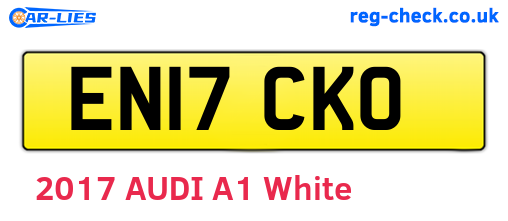 EN17CKO are the vehicle registration plates.