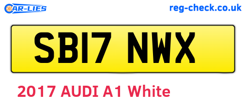 SB17NWX are the vehicle registration plates.