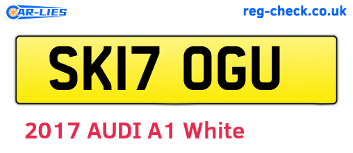 SK17OGU are the vehicle registration plates.