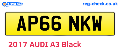 AP66NKW are the vehicle registration plates.