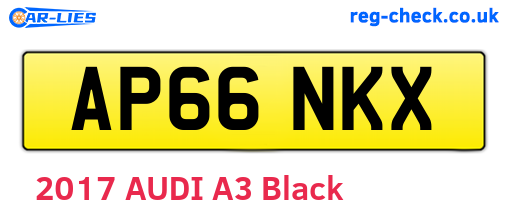 AP66NKX are the vehicle registration plates.