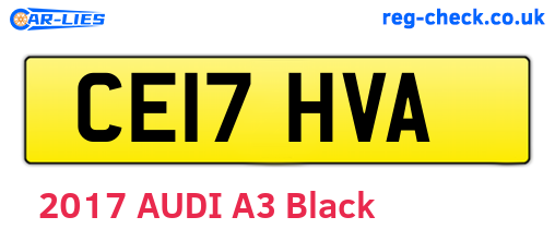 CE17HVA are the vehicle registration plates.