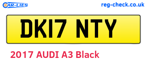 DK17NTY are the vehicle registration plates.