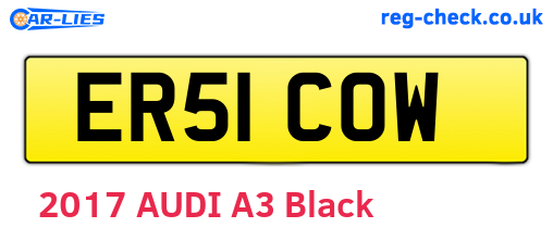 ER51COW are the vehicle registration plates.