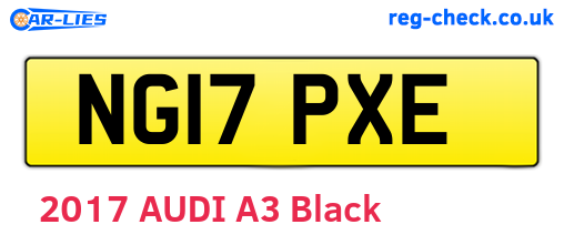 NG17PXE are the vehicle registration plates.