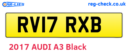 RV17RXB are the vehicle registration plates.