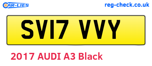 SV17VVY are the vehicle registration plates.