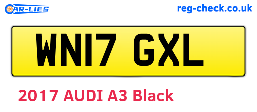 WN17GXL are the vehicle registration plates.