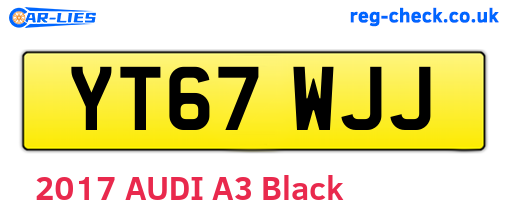YT67WJJ are the vehicle registration plates.