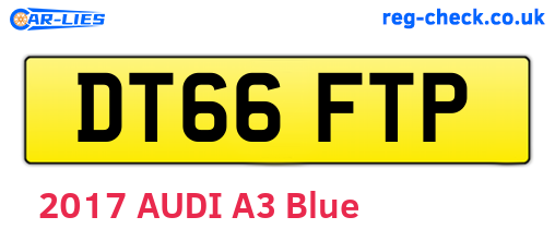 DT66FTP are the vehicle registration plates.
