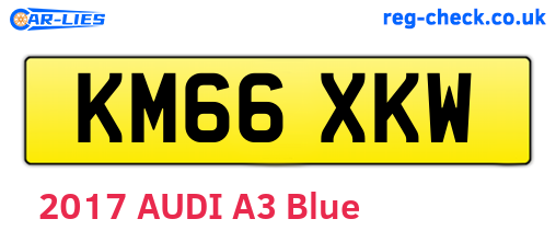 KM66XKW are the vehicle registration plates.