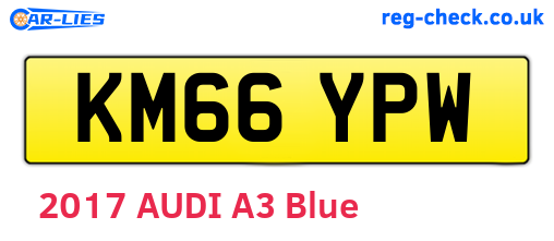 KM66YPW are the vehicle registration plates.
