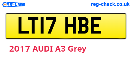 LT17HBE are the vehicle registration plates.