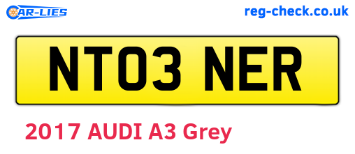 NT03NER are the vehicle registration plates.
