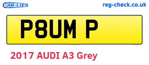 P8UMP are the vehicle registration plates.
