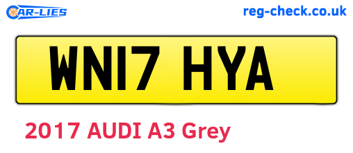 WN17HYA are the vehicle registration plates.
