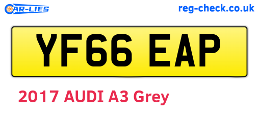 YF66EAP are the vehicle registration plates.