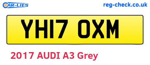 YH17OXM are the vehicle registration plates.