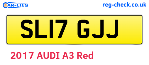 SL17GJJ are the vehicle registration plates.