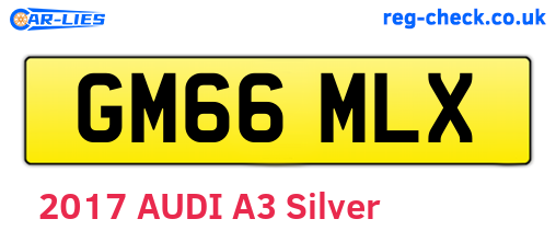 GM66MLX are the vehicle registration plates.
