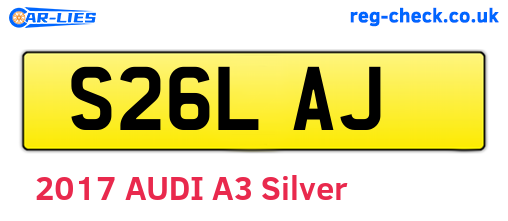 S26LAJ are the vehicle registration plates.