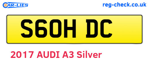 S60HDC are the vehicle registration plates.